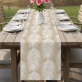 thumbnail image 5 of Table Runners 90 Inches Long Dress Scarves, Tropical Palm Leaves Farmhouse Coffee/Dining/Kitchen Table Decor Table Runner for Living Room, Tan Summer Tree Botanical Plants 13x90 Inch, 5 of 8