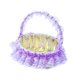 thumbnail image 4 of Cesta de flores para boda, cestas tejidas, portátil, hermosa cesta de flores para niña, de mano, para fiestas, bodas, eventos y ocasiones especiales. Púrpura, 4 of 8