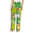 thumbnail image 3 of Uemuo Cartoon Frog Pattern Women's Wide Leg Palazzo Lounge Pants with Pockets Light Weight Loose Comfy Casual Pajama Pants-Small, 3 of 9