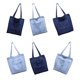 thumbnail image 3 of Jumpingount Exquisito bolso de compras artesanal de mezclilla duradero y elegante para las necesidades de compras bolso de compras con cremallera Bolsas de mensajero y de hombro Estilo 2 azul oscuro, 3 of 6