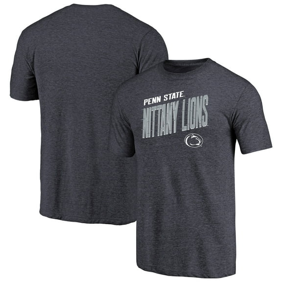 Men's Navy Penn State Nittany Lions Slant Strike Tri-Blend T-Shirt