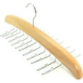 thumbnail image 2 of Queilt Classic Wooden Tie Rack Hanger with 24 Hooks, 2 of 4