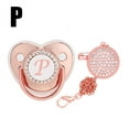 thumbnail image 1 of DPTALR Baby Pacifier 26 Letter Name Initial Clip Silicone Infant Nipple Bling Newborn Pacifier, 1 of 5