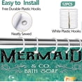 thumbnail image 6 of Blue Mermaid Ocean Shower Curtain Mermaid Bathroom Set 72Wx72L Inch Little Mermaid Shower Curtain Green Wash Your Tail Funny Bathtub Bubble Waterproof Polyester Fabric 12 Plastic Hooks, 6 of 6