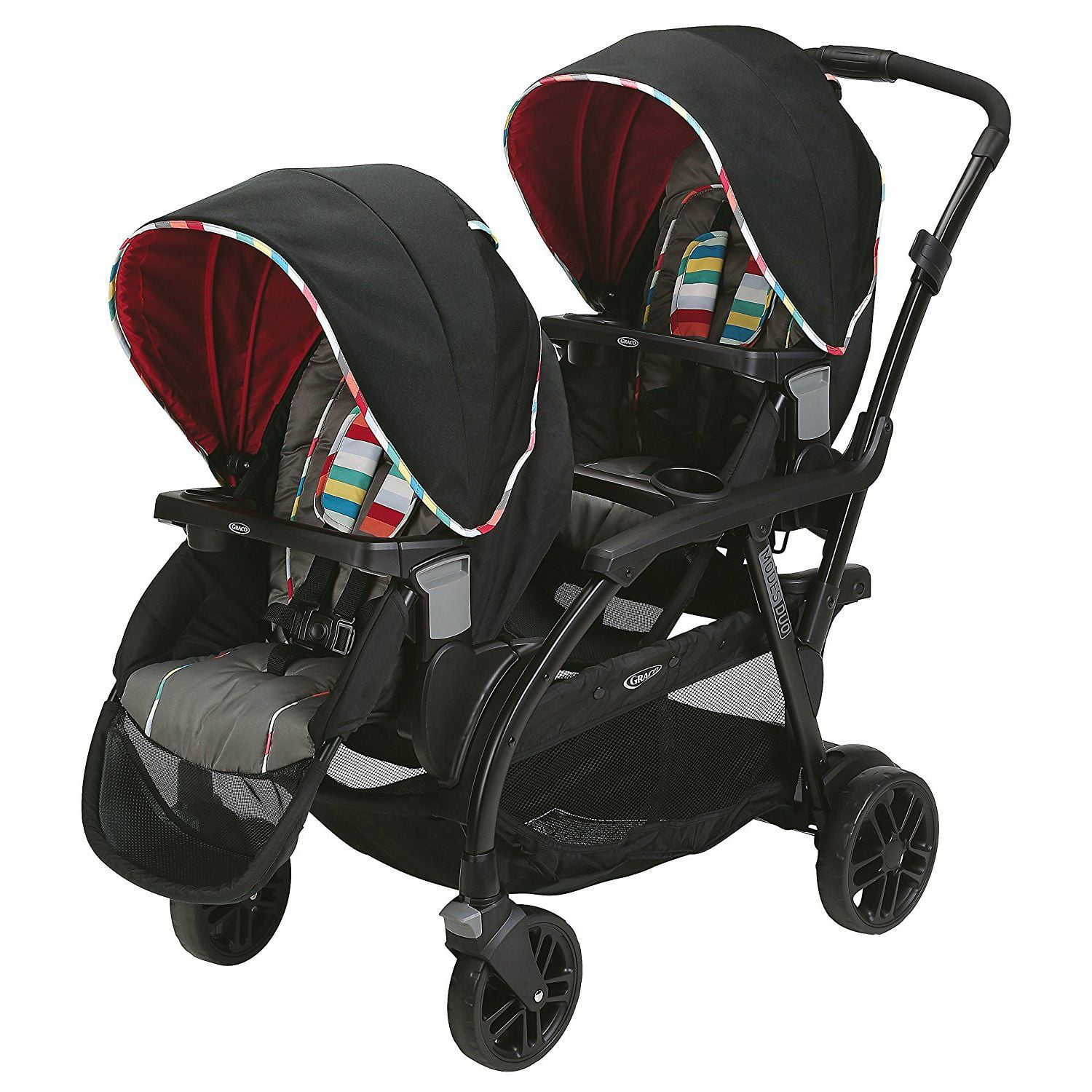 graco double stroller red