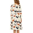 thumbnail image 3 of FKELYI Cartoon Chicken Women Dress Size 4XL Lightweight Round Neck Swing Skater Dress for Ladies Elastic Women's Wear to Work Dresses Midi, 3 of 4