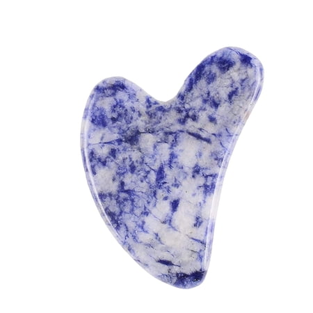 Gua Sha Facial Tool Natural Jade Stone Guasha Board for SPA Acupuncture Therapy Trigger Point Treatment Extended Arc Design Scraping Massage Tools Traditional Scraper Tool, One Size