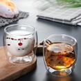 thumbnail image 4 of Tasse à Lait en Verre Double Dessin Animé avec Bouche Ronde 1PCS, 4 of 6