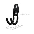 thumbnail image 2 of OFFIGAM 3Set Hose Storage Rack Black Stainless Steel Wall-Mounted Hose Hanger for Gardeners, 2 of 6