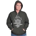 thumbnail image 3 of Diamond Bleeding Heart Compass Zip Up Hoodie Men's Women's Brisco Brands L, 3 of 6