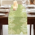 thumbnail image 3 of Table Runners 108 Inches Long Dress Scarves, Sage Green Leaves Farmhouse Coffee/Dining/Kitchen Table Runner for Living Room, Summer Botanical Pastoral 13x108 Inch, 3 of 9