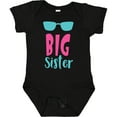 thumbnail image 3 of Inktastic Big Sister, Older Sister, Sunglasses - Blue Pink Girls Baby Bodysuit, 3 of 5