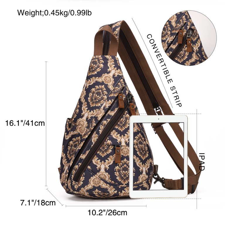 KL928 Canvas Sling Bag - Small Crossbody Backpack Shoulder  display picture 2