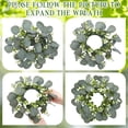 thumbnail image 4 of Eucalyptus Wreath Verdsylv American Style Artificial Eucalyptus Wreath | Small Simulation Flower Wreath for Table & Wall Decoration | Home Farmhouse Door Hanger | 1 Piece, Farmhouse Door Hanger, 4 of 9