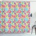 thumbnail image 1 of Ambesonne Paisley Shower Curtain, Modern Striped Oriental, 69"Wx84"L, Multicolor, 1 of 3