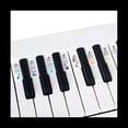 thumbnail image 4 of Piano Note Sticker Button Strip Silicone Color Universal Detachable Keyboard Sticker (PVC Box) 61 Keys,2 * note strip stickers,White, 4 of 10
