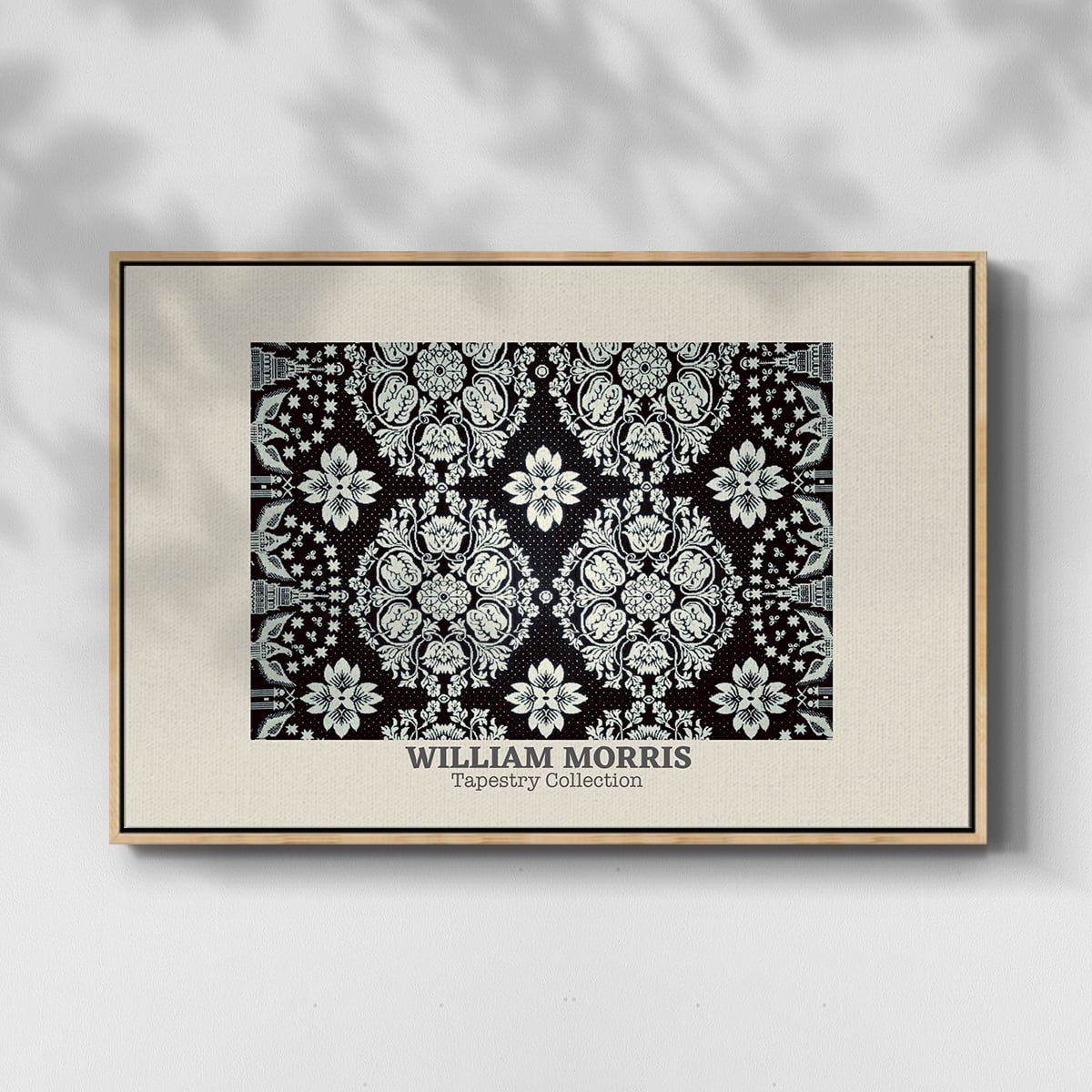 Vintage Abstract Print-XLVII Framed in Natural Wood Wood Gallery Wrapped Canvas 25 in. x 37 in.