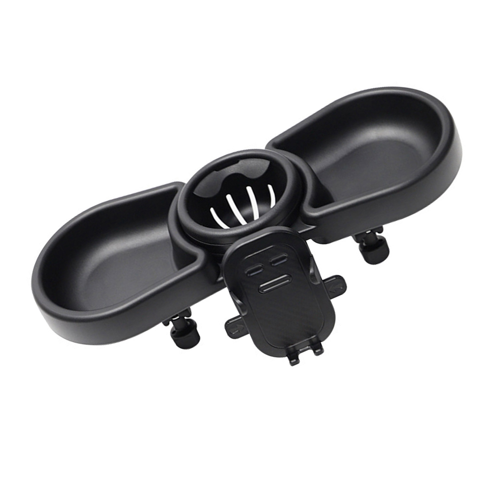 Portable Baby Strollers Eating Tray, 4 in 1 Pram Plate Milk Bottle Cup Holder Phone Bracket Stand