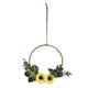 thumbnail image 1 of Ganfancp Manojo de Flores de Hierro Decoración de Pared Colgante de Pared Simulación de Flor Corona de Flores, 1 of 2