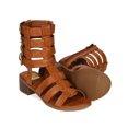 thumbnail image 4 of Bumper CD37 Leatherette Open Toe Multi Buckle Chunky Heel Gladiator Sandal, 4 of 5