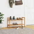 thumbnail image 1 of vidaXL Shoe Rack 69x27x41 cm Solid Wood Walnut, 1 of 4