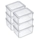 thumbnail image 1 of Alimentos Almacenamiento Contenedores Juego 6uds, Plástico Alimentos Almacenamiento Organizador Contenedores para Refrigerador, Cocina & Despensa Contenedores-Blancas, 1 of 5
