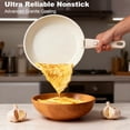 thumbnail image 3 of Juego de 6 de Ollas y Sartenes Antiadherentes de Cerámica, Batería de Cocina Ceramica con Mango Extraíble y Tapa, Compatible con Todas Las Estufas, Seguro para Lavavajillas y Horno, 3 of 4