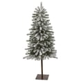 thumbnail image 4 of Nearly Natural 4' Green Alpine Flocked Artificial Christmas Tree with 100 Lights, 4 of 9