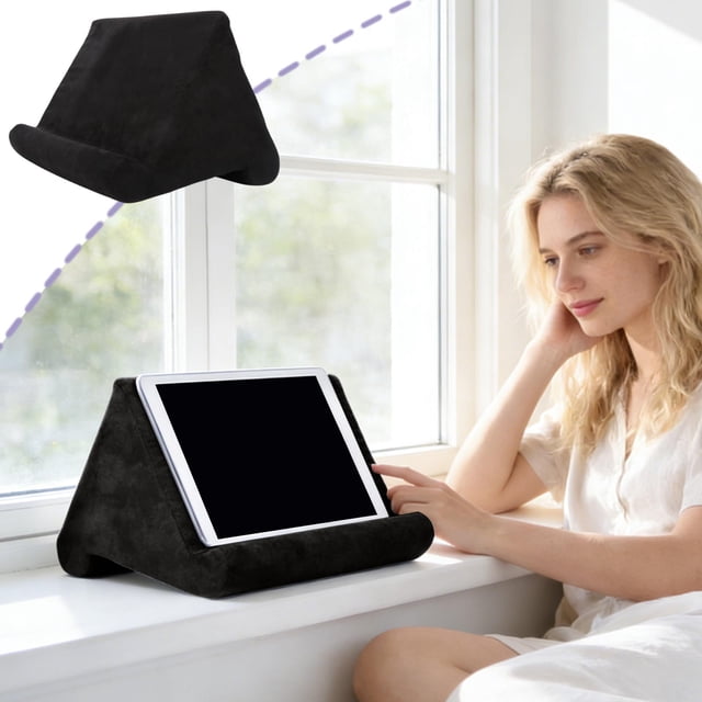 Birdeem Coussin de Lecture Support pour Tablette Téléphone, Coussin de Genoux Multi-Angle pour Appareils, Support de Coussin de Lecture Portable et Doux pour Lit et Sofa