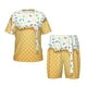 thumbnail image 1 of Balery White Ice Cream Conjunto de Pijama Infantil de Manga Corta con Estampado – Ropa de Dormir de Algodón Suave-XX-Large, 1 of 6