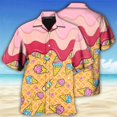 thumbnail image 4 of Camisas de helado de moda, cómodas y holgadas, con estampado 3D Y2k, camisa hawaiana para vacaciones, fiestas en la playa, camisas de manga corta para hombres y mujeres, 4 of 5