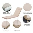 thumbnail image 4 of Chaise Lounge Cushions Outdoor, Breathable and UV Resistant, Fade Resistant & Fade-Resistant Lounger Cushions Suitable for Patio Furniture, Pool, Lawn (Khaki-2 pcs), 4 of 7