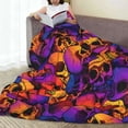 thumbnail image 6 of Honeii Skull Print Fleece Blanket - Throw Blanket for Bed, Sofa, Couch, Camping, and Travel , Microplush Ultra Soft Warm Blanket-80"x60", 6 of 7