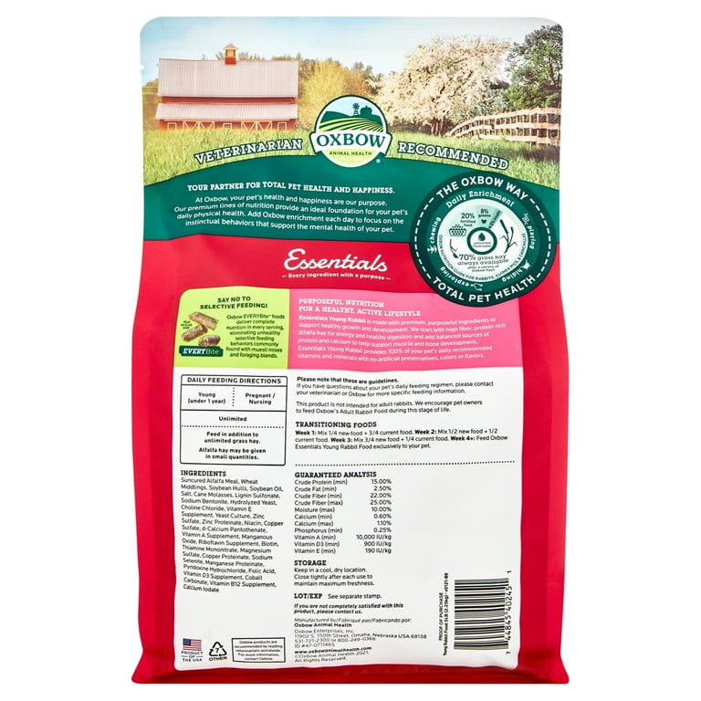 Oxbow Essentials - Young Rabbit Food Oxbow Essentials - Young Rabbit Food