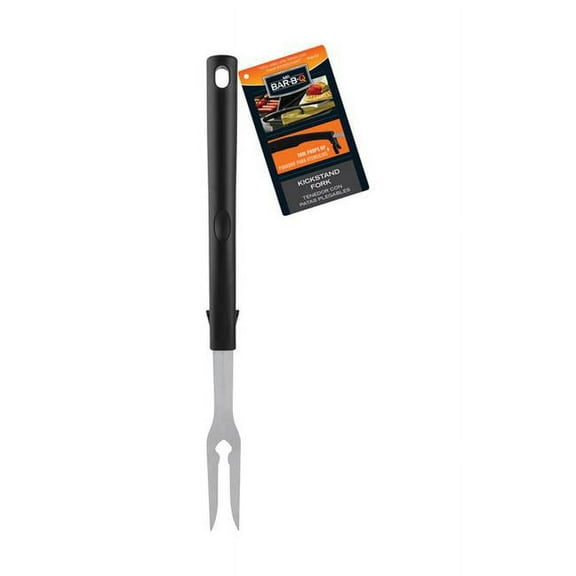 Mr Bar-B-Q Kickstand Fork Stainless Steel With Arched Ridged Handle 16.5 Inch