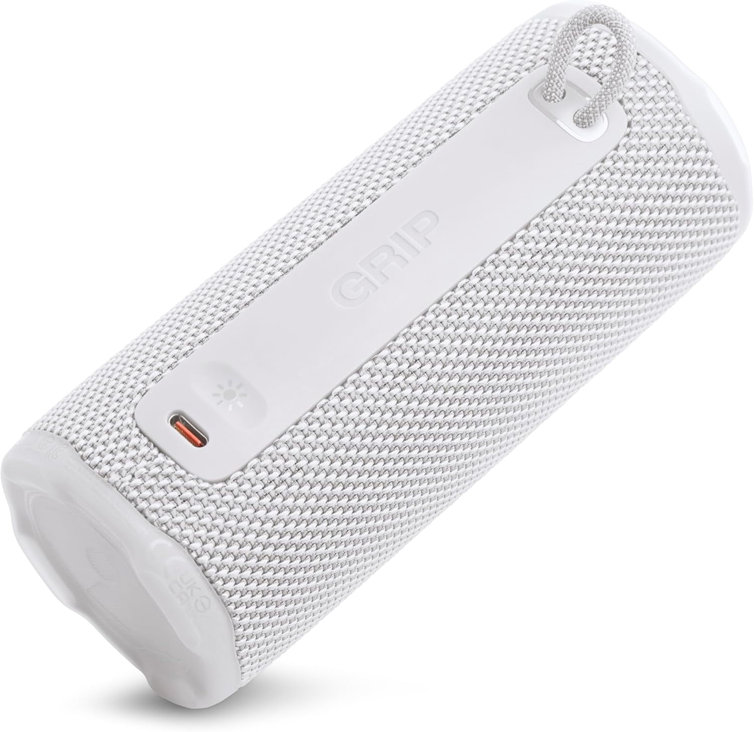 Open Box JBL Grip - Compact Bluetooth speaker with bold JBL Pro Sound and ambient light - White