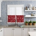 thumbnail image 6 of Kitchen Curtains Set, Red 4th of July Kitchen Curtains and Valances Set, Independence Day Blue White Star Fireworks Rod Pocket Tier Curtains 36 Inch Length for Cafe/Bedroom Windows, 6 of 6