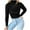 Black, variant on GigrtiJin Women's Turtleneck Sweaters Casual Solid Color Slim Crop Pullover Tops Fashion Comfy Casual Blouses
