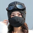 thumbnail image 2 of Winter Pilot Hat, Adult Windproof Hat, Warm Ear Protection Hat With Mask And Glasses, 2 of 3