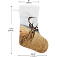 thumbnail image 2 of 1 PCS Christmas Stocking Deer Pattern Big Warm 18 x 12 Inch Hanging Xmas Stockings Decoration for Family Party Ornaments Decor Fireplace Holiday Gift Decor, 2 of 7