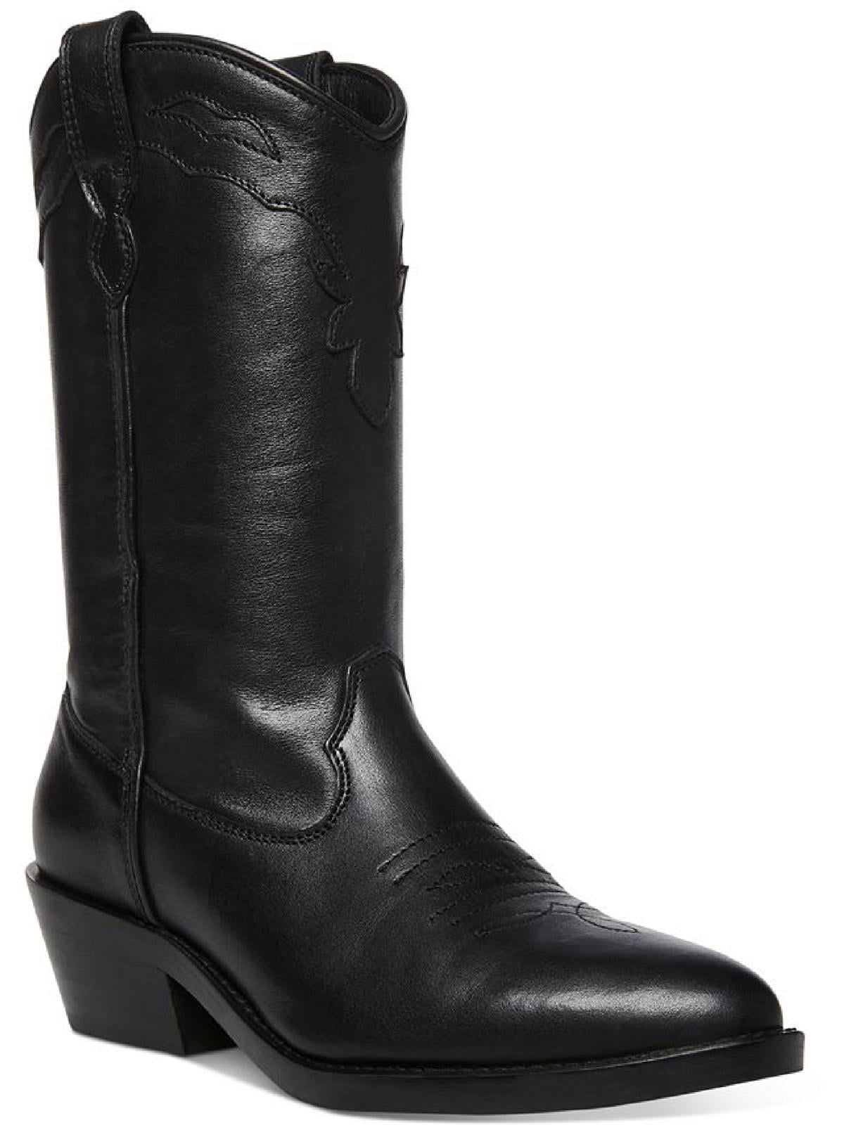 Steve Madden Laredo Cowboy, Western Boots Black 8.5 Medium (B,M) Walmart.com