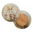 thumbnail image 2 of Renewold Stretch Stool Cover Furniture Protector 12-14 Inch Soft Elastic Irish Bar Stool Cover Washable Slipcovers for Easter Decor, 2 Count, Retro Bunny Floral, 2 of 6