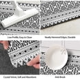 thumbnail image 6 of Boho Kitchen Rug Mat Set of 2 Piece Black and White Kitchen Rugs Farmhouse Style Washable Kitchen Floor Mats Non Slip Boho Runner Rug Decor, 6 of 6