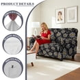 thumbnail image 6 of Xoenoiee Daisy Flower Print Waterproof Recliner Loveseat Cover, 6 Pieces Stretch Recliner Sofa Slipcovers Washable Couch Cover Furniture Covers for Pets, Dogs, Kids, 6 of 6