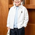 thumbnail image 2 of 1-2T Toddler Kids Boys Solid Dress Shirt 2T 3T 4T 5T 6T 7T 8T 9T 10T Kids Casual Long Sleeve Button Up Formal Shirt Lightweight Dressy Tops, 2 of 9