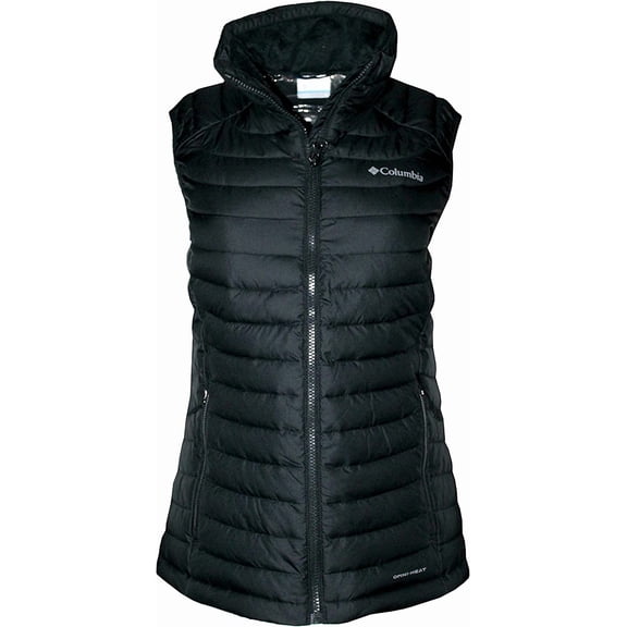 Columbia Women's White Out Puffer Omni Heat Full Zip Insulated Vest (Black, XS)
