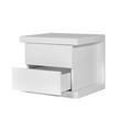 thumbnail image 2 of Benjara Gyn 22 Inch Nightstand, 2 Drawers, Modern Style Plinth Base, White Finish, 2 of 5