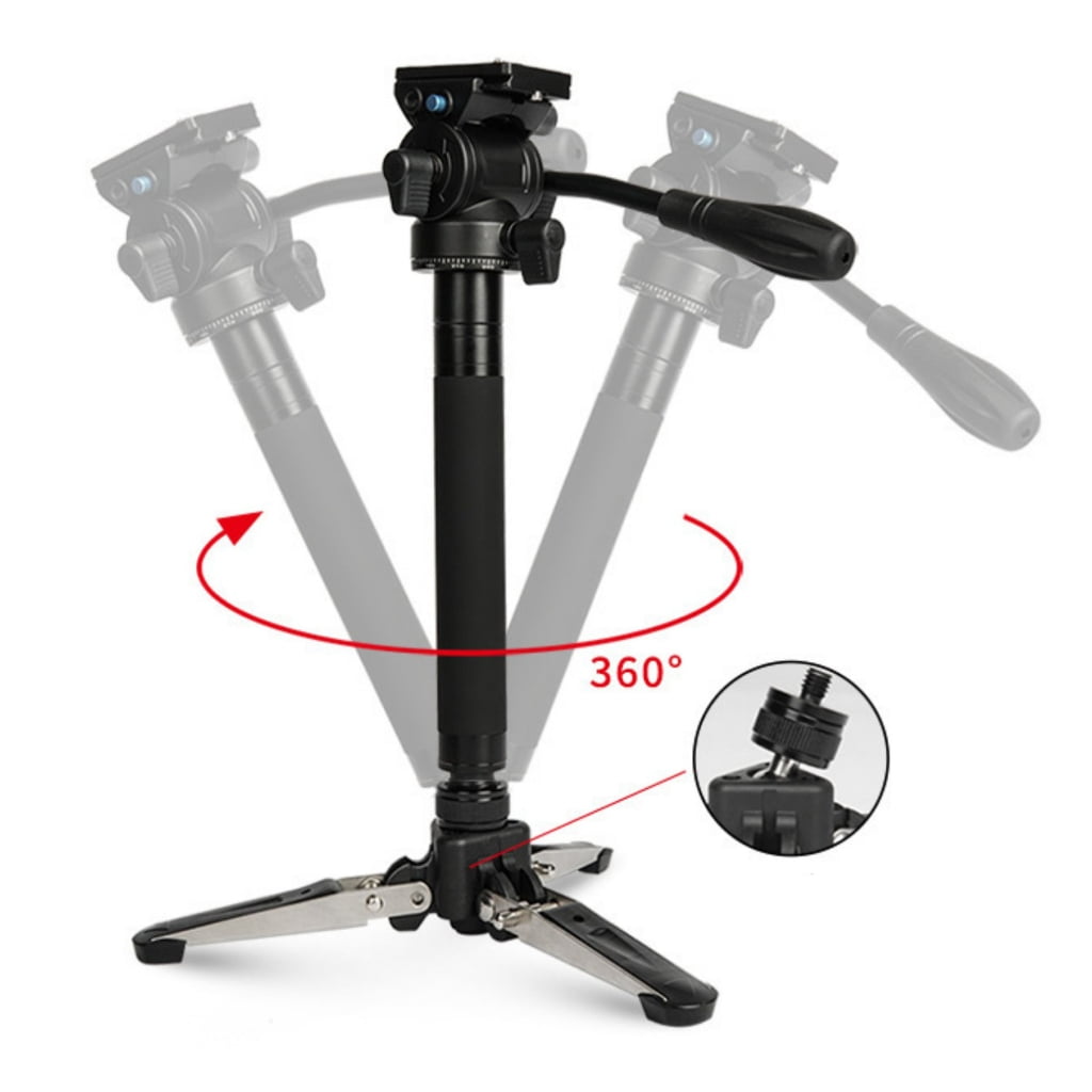 KCAHPAN Portable Aluminum Alloy Monopod Tripods Stand with 3/8 Screw Hole and 360 Degree Rotatable