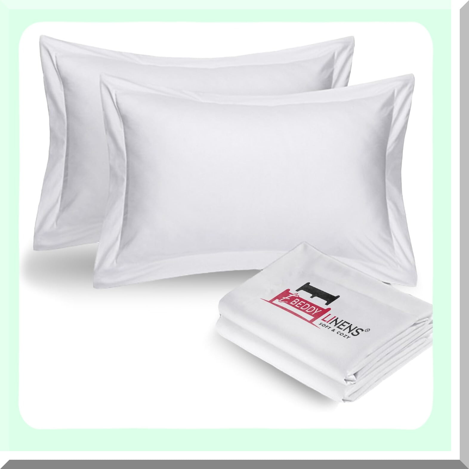 White cotton pillow shams hotsell