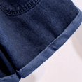 thumbnail image 5 of MIXUE Shorts For Women Summer Solid Color Loose Plus Size Denim High Waist Loose A Line Wide Leg Womens Shorts Sportwear,Blue,S, 5 of 9